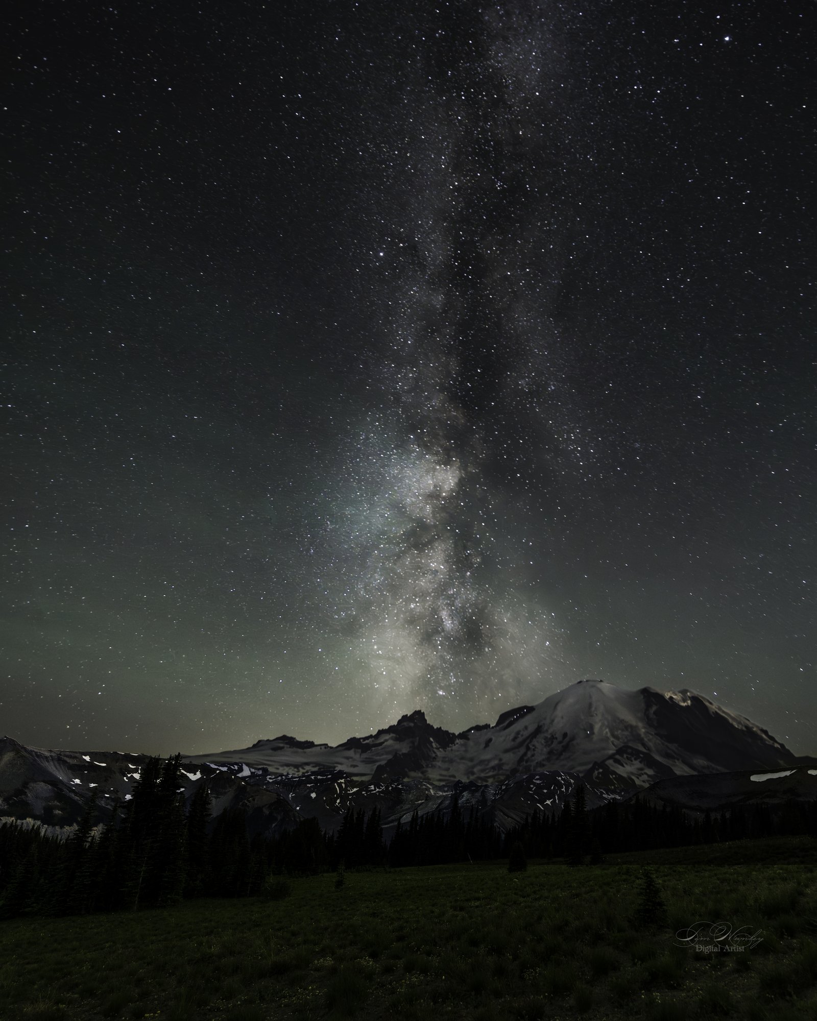 Milky Way Over Rainier