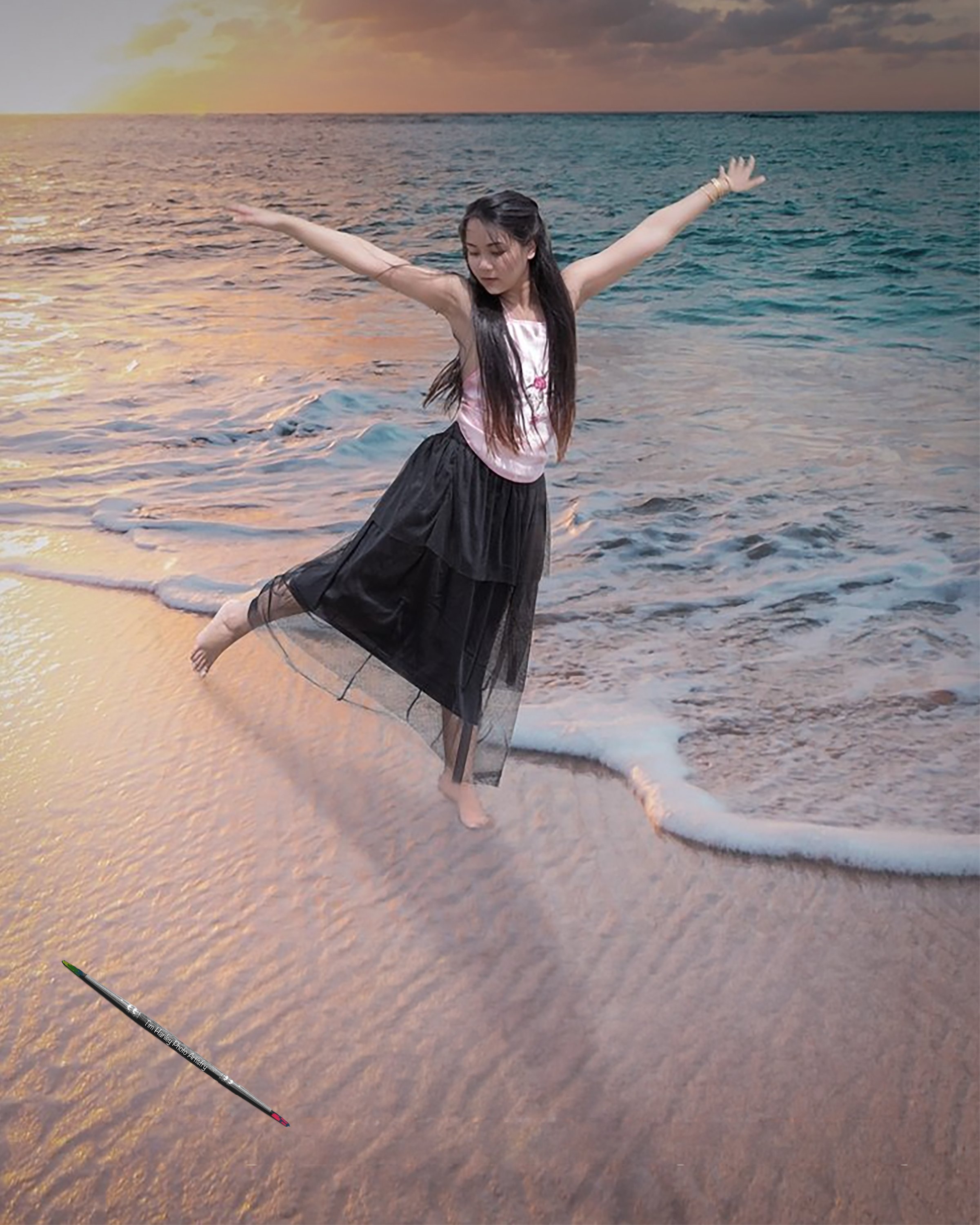 Composite — Julie Dancing at Sunset