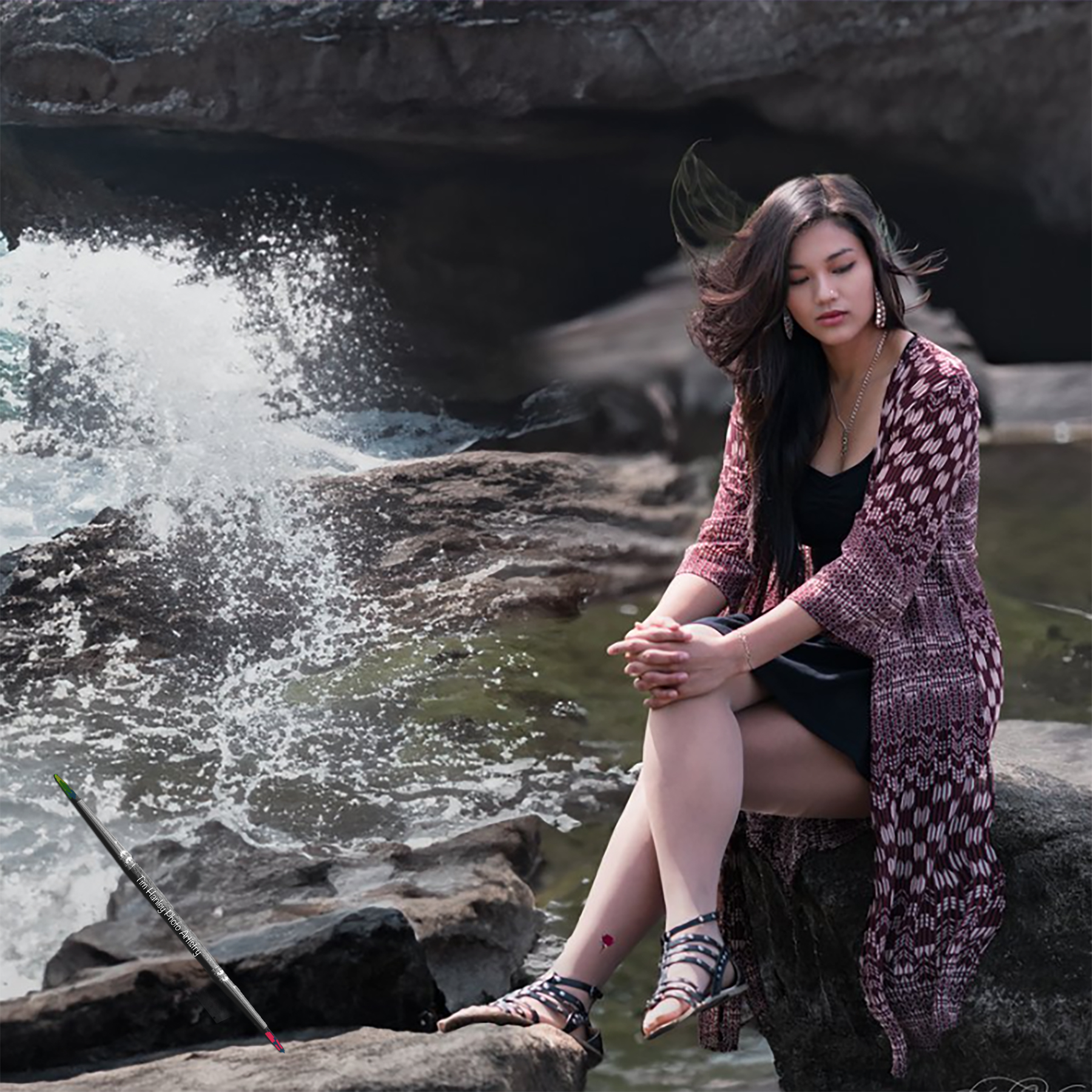 Kristy at the Stone — First Fine Art Composite by Timothy Hanley